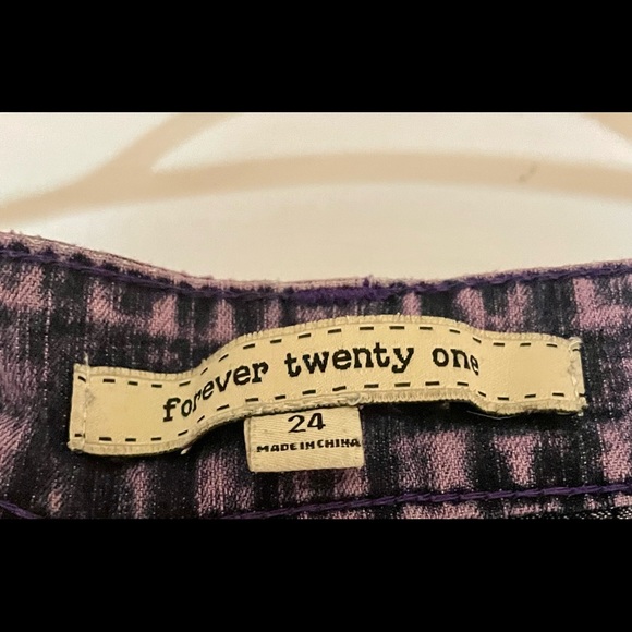 Retro vibe Purple/Pjnk acid wash ladies Sz24 “Forever 21” taper leg cotton jean - Picture 4 of 6